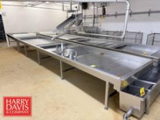 S/S Drain/Finishing Table: 26.5' x 52