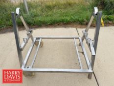 Portable S/S Block Cart with (2) Cheese Wheel Racks with Drip Pan (Subject to BULK BID: Lot 28)