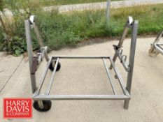 Portable S/S Block Cart with (2) Cheese Wheel Racks with Drip Pan (Subject to BULK BID: Lot 28)