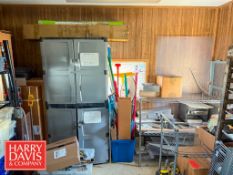 S/S Metro Track with Contents, Including: Poly Storage Bin, Gloves, Brushes, Face Shields and