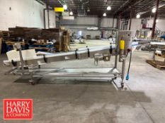 Portable Flighted, Dual Lane S/S Chain Conveyor: 138” x 8”, 158” x 8” with Drive (Location: