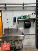 S/S 2-Faucet Knee Operated Sink with Soap and Paper Towel Dispenser (Location: Bellmawr, NJ) -