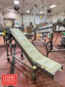Portable Flighted S/S Conveyor: 87.5” x 12” with Drive (Location: Bellmawr, NJ) - Rigging Fee: $125