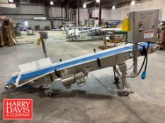 Portable Flighted Conveyor: 9’ x 13” with Drive (Location: Woburn, MA) - Rigging Fee: $125