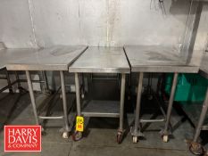 Portable S/S Tables: 45” x 22” x 34” Height (Location: Bellmawr, NJ) - Rigging Fee: $30