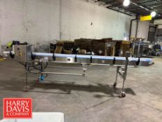 Portable S/S Chain Conveyor: 164” x 12” with Drive (Location: Woburn, MA) - Rigging Fee: $125