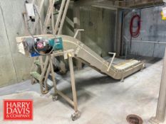 Portable S/S Flighted Conveyor: 144” x 13” with Drive (Location: Bellmawr, NJ) - Rigging Fee: $125