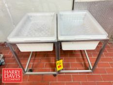 Portable S/S Carts with Poly Transfer Tubs (Location: Bellmawr, NJ) - Rigging Fee: $25