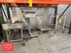 Assorted S/S Carts and Troughs (Location: Bellmawr, NJ) - Rigging Fee: $75