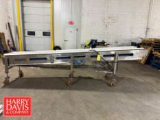 Portable Flighted Conveyor: 13’ x 22” with Drive (Location: Woburn, MA) - Rigging Fee: $125
