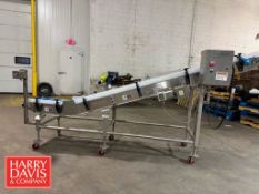 Portable Flighted Conveyor: 11’ x 15” with Drive (Location: Woburn, MA) - Rigging Fee: $125
