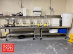 S/S Portable Tables: 82” x 30” (Contents Not Included) (Location: Charlestown, MA) - Rigging Fee: $