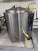 Groen 40 Gallon Steam Jacketed Natural Gas S/S Kettle, Model: AH/IE-40S/N: 88632 (Location: