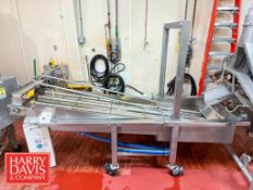 Portable Flighted S/S Water Bath Conveyor: 111” x 30” with Drive (Location: Bellmawr, NJ) -