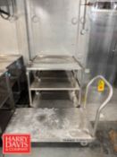 Flat Top Cart and (2) S/S 3-Shelf Cart: 35” x 21” x 37” Height (Location: Bellmawr, NJ) - Rigging