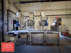 Multi-Stage Inline Filling/Cutting Machine: 14’ x 32”: Mounted on Casters (Location: Woburn, MA) -