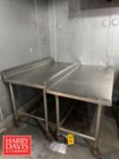 Portable S/S Tables: 60” x 28” x 33” Height (Location: Bellmawr, NJ) - Rigging Fee: $25