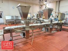 MBC S/S Portable Transfer Conveyor: 18” x 13”, Model: MA-4, S/N: DOR-020890A with (2) 4-Port S/S