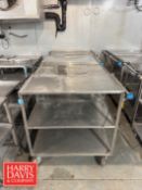 S/S 3-Shelf Carts (Location: Bellmawr, NJ) - Rigging Fee: $40