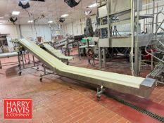 Portable Flighted S/S Conveyor with Drive (Location: Bellmawr, NJ) - Rigging Fee: $125