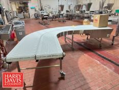 Portable Dual 90°Turn S/S Conveyor: 164” x 33” with Drive (Location: Bellmawr, NJ) - Rigging Fee: $