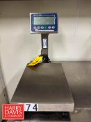 Mettler Toledo 100 LB Capacity S/S Table Top Scale: 15.75” x 11.75”, Model: BBA236, S/N: