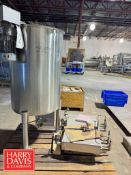 70 Gallon S/S Mixing Tank with Top and Middle Agitation with S/S Components (Location: Woburn, MA) -