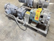 Waukesha Cherry-Burrell Positive Displacement Pump, Model: 060U2, S/N: 424861R13: Mounted on Cart