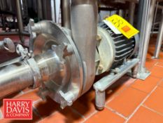 Fristam Centrifugal Pump, Model: FPX3541-205 with 5 HP 1,745 RPM Motor: Mounted on S/S Base