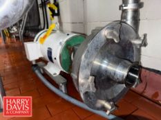 Fristam Centrifugal Pump, Model: FPX3551-250 with 10 HP 1,770 RPM Motor: Mounted on S/S Base