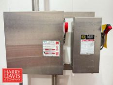 (1) Eaton 30 Amp and (1) Square D 60 Amp S/S Heavy Duty Safety Switches