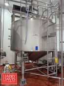 2019 JBF 2,500 Gallon High Viscosity Jacketed Dome-Top, Cone-Bottom S/S Processor, S/N: 19988 with