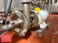 Fristam Centrifugal Pump, Model: FPX3532-175 with 15 HP 3,500 RPM Motor: Mounted on S/S Base