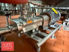 Bornemann Hygienic Twin Screw Pump with 20 HP 1,760 RPM Motor: Mounted on S/S Base