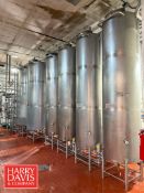 6-Tank S/S CIP System with (4) 600 Gallon Tanks, (2) 1,000 Gallon Tanks, (2) Heat Exchangers, (3) 3