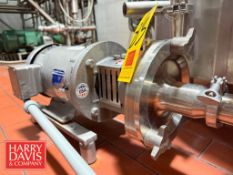 Fristam Centrifugal Pump, Model: FPX722-145 with 5 HP 3,470 RPM Motor: Mounted on S/S Base