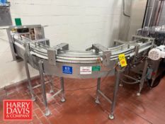 S/S Base 2-Lane Infeed Conveyor: 19’ with 90° Turn