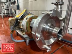 Fristam Centrifugal Pump, Model: FPX3551-250 with 5 HP 1,465 RPM Motor: Mounted on S/S Base