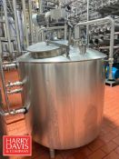 DCI 200 Gallon Jacketed Dome-Top, Dish-Bottom S/S Culture Tank with Bottom Sweep Agitation, Baffles