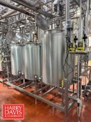 3-Tank CIP System, Including: (2) 120 Gallon, (1) 200 Gallon S/S Tank, (2) LMI Chemical Metering