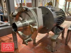 Fristam Centrifugal Pump, Model: FPR1742-205 with 25 HP 3,520 RPM Motor: Mounted on S/S Base