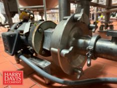 Fristam Centrifugal Pump, Model: FPX3541 with 5 HP 1,760 RPM Motor: Mounted on S/S Base