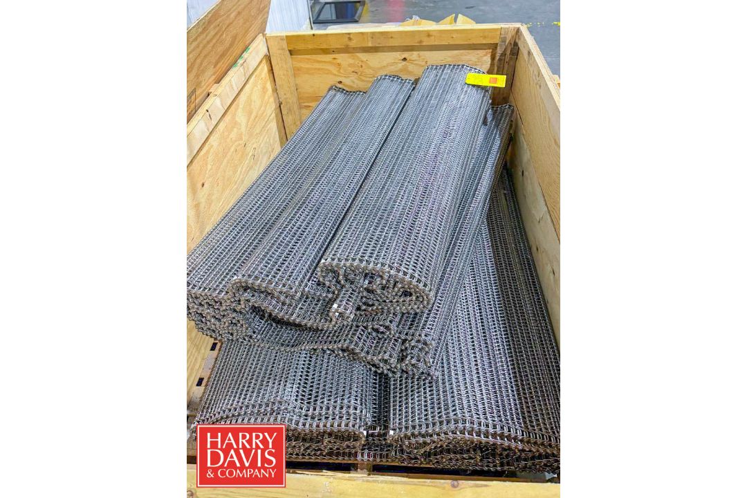 Spare S/S Chain Conveyor, Chain Dimensions: 96'L x 51.1"W, 25 Wire/ft (for Linde Tunnel Freezer) - Image 1 of 3