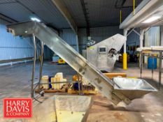 Portable Flighted Incline Hopper Conveyor