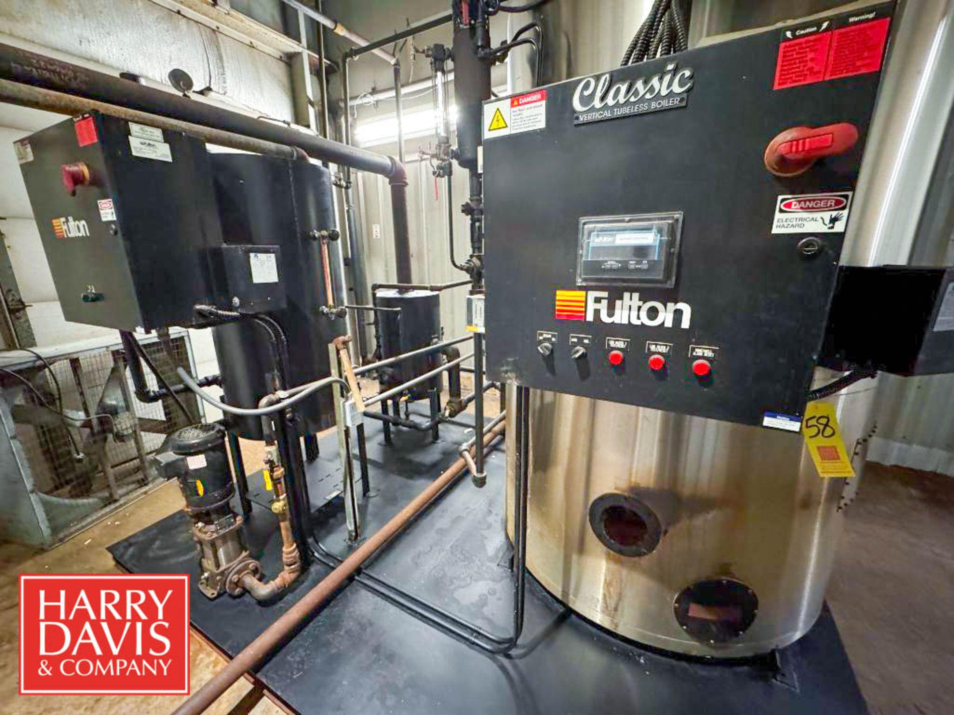 2018 Fulton Natural Gas Steam Boiler, Model: ICS-50, S/N: B03764304 with 40 Gallon Blow Down Tank, - Image 3 of 20
