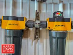 (3) Kaeser Air Filters, Model: KOR-250, Piping and Valves (Subject to BULK BID: Lot 128)