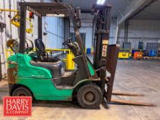 Mitsubishi 3,000 LB Capacity Propane Fork Truck, Model: FG18N, S/N: AF3440054 with 3-Stage Mast