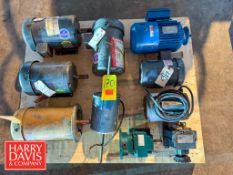 Assorted Motors: .5 HP – 5 HP and Gear Box