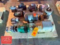 Assorted Motors: .25 HP – 3 HP and Gear Box