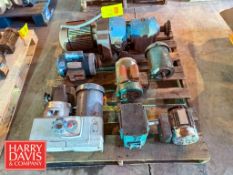 Assorted Motors: .5 HP – 1 HP and Gear Box
